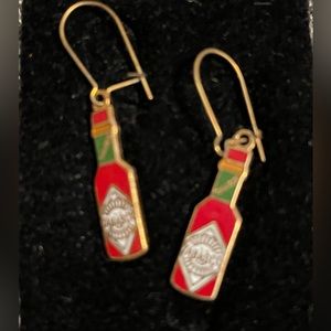 Tobasco Sauce novelty earrings